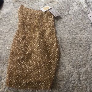 OH POLLY NWT gold glitter dress ✨✨FINAL SALE✨✨